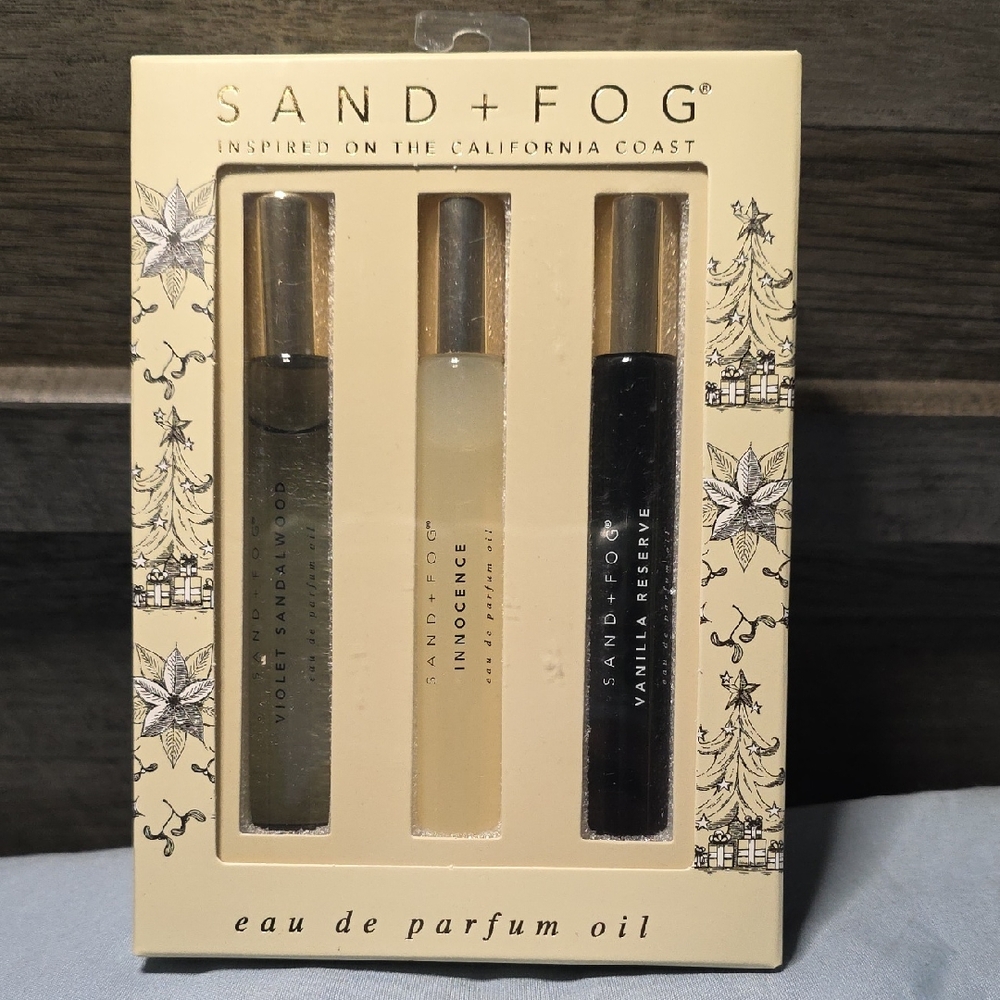 SAND + FOG Eau de Parfum Oil Set - Black, Cream